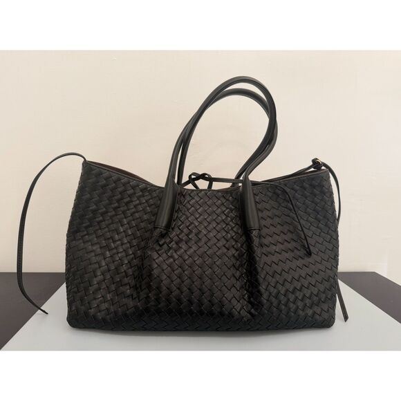 Bottega Veneta Pinacoteca Medium Tote in Black with Brown Fondant Suede Lining - Picture 3 of 9